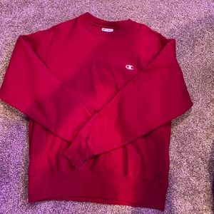 red champion crewneck